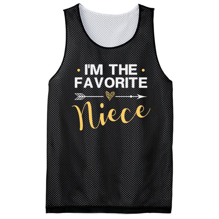 I'm the Favorite Niece Funny Niece Saying Colored Heart Mesh Reversible Basketball Jersey Tank