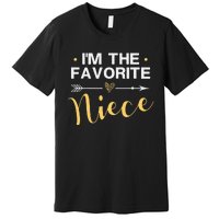 I'm the Favorite Niece Funny Niece Saying Colored Heart Premium T-Shirt