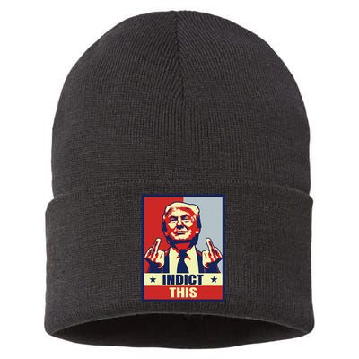 Indict This Funny Trump 2024 Sustainable Knit Beanie