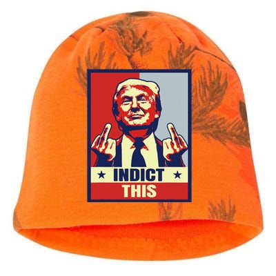 Indict This Funny Trump 2024 Kati - Camo Knit Beanie