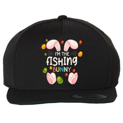 I'm The Fishing Bunny Funny Matching Family Easter Day Funny Gift Wool Snapback Cap