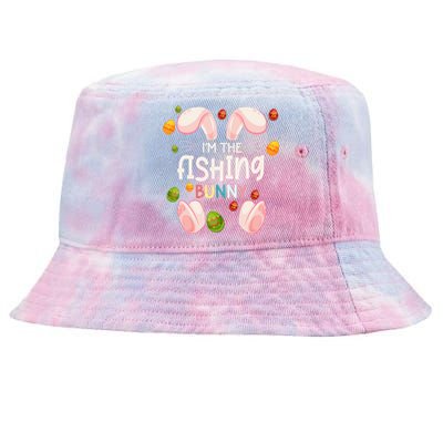 I'm The Fishing Bunny Funny Matching Family Easter Day Funny Gift Tie-Dyed Bucket Hat