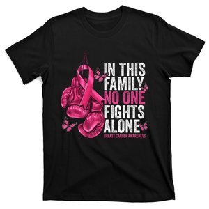 In This Family No One Fight Alone Breast Cancer Awareness T-Shirt