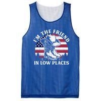 IM The Friend In Low Places Vintage Cow Hat Usa Flag Meaningful Gift Mesh Reversible Basketball Jersey Tank