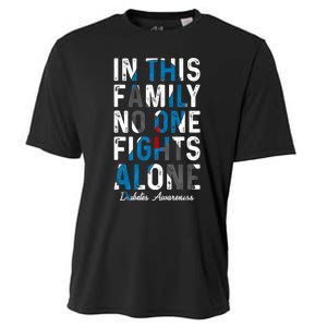 In This Family No One Fight Alone Diabetes Awareness Cooling Performance Crew T-Shirt