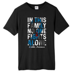 In This Family No One Fight Alone Diabetes Awareness Tall Fusion ChromaSoft Performance T-Shirt