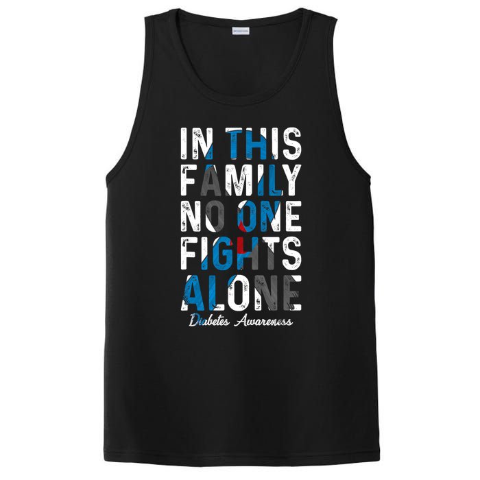 In This Family No One Fight Alone Diabetes Awareness PosiCharge Competitor Tank