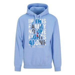 In This Family No One Fight Alone Diabetes Awareness Unisex Surf Hoodie