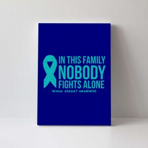 In This Family Nobody Fights Alone Sexual Assault Awareness Gift Canvas