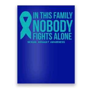 In This Family Nobody Fights Alone Sexual Assault Awareness Gift Poster