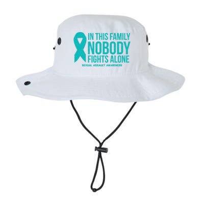 In This Family Nobody Fights Alone Sexual Assault Awareness Gift Legacy Cool Fit Booney Bucket Hat