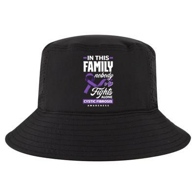 In This Family Nobody Fights Alone Cystic Fibrosis Awareness Gift Cool Comfort Performance Bucket Hat