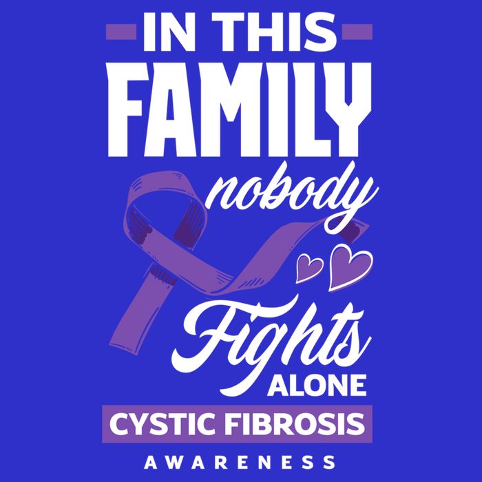 In This Family Nobody Fights Alone Cystic Fibrosis Awareness Gift 16 in Basic Backpack