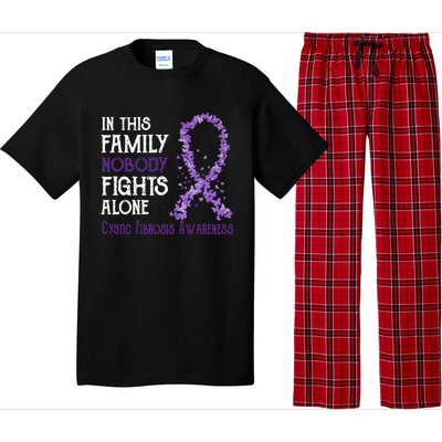 In This Family Nobody Fights Alone Cystic Fibrosis Cool Gift Pajama Set