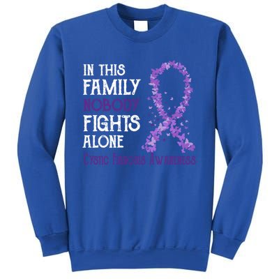 In This Family Nobody Fights Alone Cystic Fibrosis Cool Gift Sweatshirt