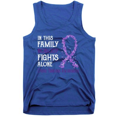 In This Family Nobody Fights Alone Cystic Fibrosis Cool Gift Tank Top