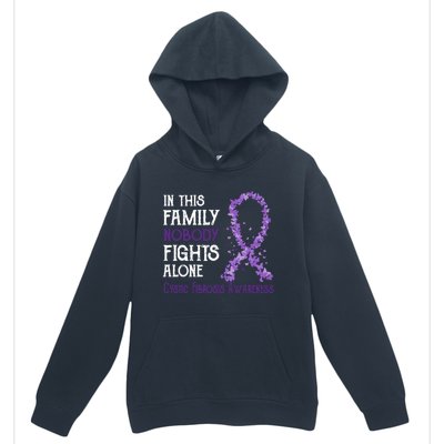 In This Family Nobody Fights Alone Cystic Fibrosis Cool Gift Urban Pullover Hoodie