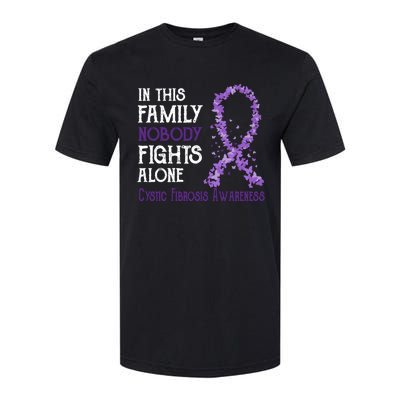 In This Family Nobody Fights Alone Cystic Fibrosis Cool Gift Softstyle CVC T-Shirt