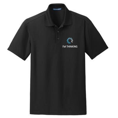 Im Thinking For Geeks Nerds Funny Programmers Tee Dry Zone Grid Polo