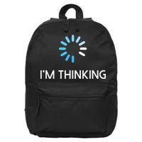 Im Thinking For Geeks Nerds Funny Programmers Tee 16 in Basic Backpack