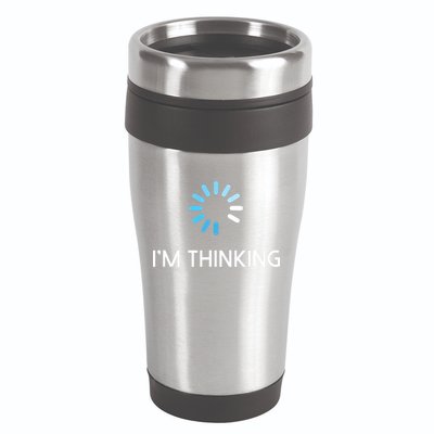 Im Thinking For Geeks Nerds Funny Programmers Tee 16oz Travel Tumbler