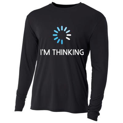 Im Thinking For Geeks Nerds Funny Programmers Tee Cooling Performance Long Sleeve Crew