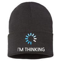 Im Thinking For Geeks Nerds Funny Programmers Tee Sustainable Knit Beanie