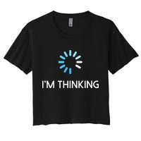 Im Thinking For Geeks Nerds Funny Programmers Tee Crop Top