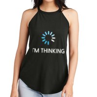 Im Thinking For Geeks Nerds Funny Programmers Tee Women's Perfect Tri Rocker Tank