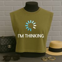 Im Thinking For Geeks Nerds Funny Programmers Tee Garment-Dyed Women's Muscle Tee