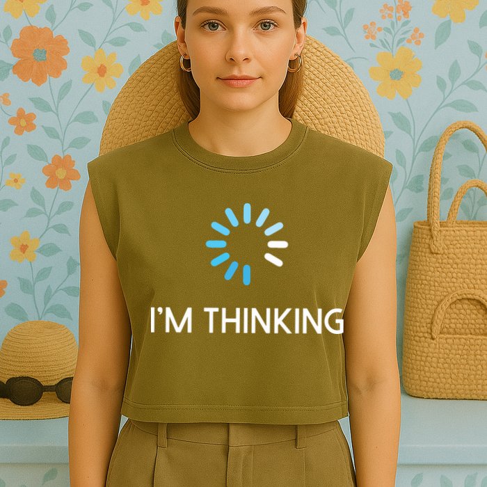 Im Thinking For Geeks Nerds Funny Programmers Tee Garment-Dyed Women's Muscle Tee