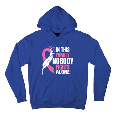 In This Family Nobody Fights Alone Breast Cancer Awareness Gift Hoodie