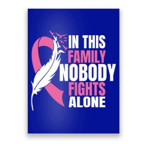 In This Family Nobody Fights Alone Breast Cancer Awareness Gift Poster