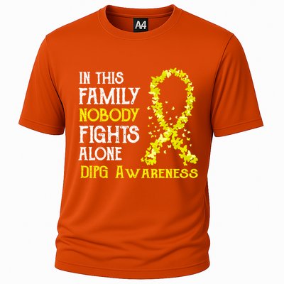 In This Family Nobody Fights Alone Dipg Gift Cooling Performance Crew T-Shirt