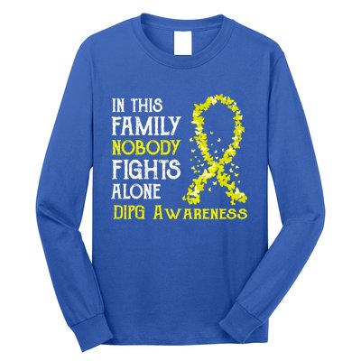 In This Family Nobody Fights Alone Dipg Gift Long Sleeve Shirt