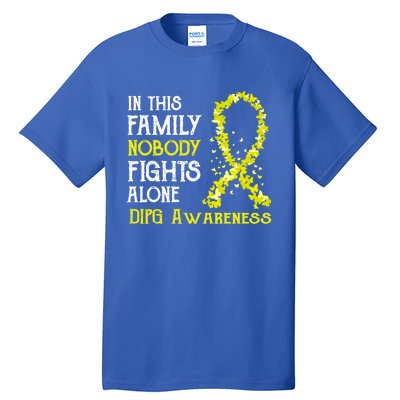 In This Family Nobody Fights Alone Dipg Gift Tall T-Shirt