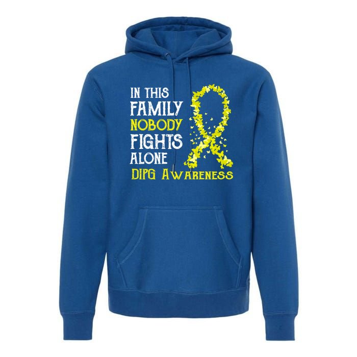 In This Family Nobody Fights Alone Dipg Gift Premium Hoodie