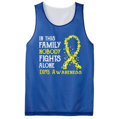 In This Family Nobody Fights Alone Dipg Gift Mesh Reversible Basketball Jersey Tank