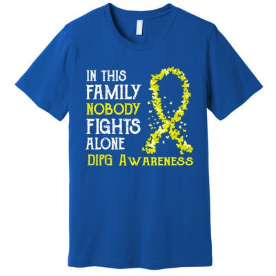 In This Family Nobody Fights Alone Dipg Gift Premium T-Shirt