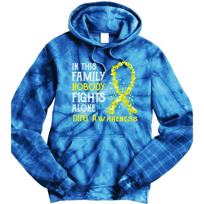 In This Family Nobody Fights Alone Dipg Gift Tie Dye Hoodie