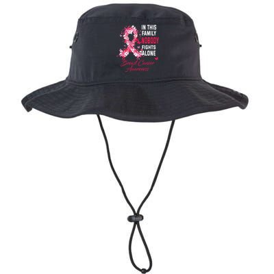 In This Family Nobody Fights Alone Breast Cancer Awareness Legacy Cool Fit Booney Bucket Hat