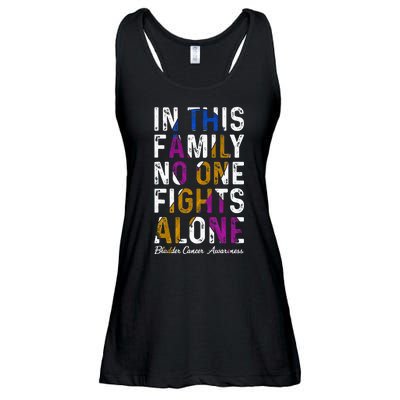 In This Family No One Fight Alone Bladder Cancer Awareness Ladies Essential Flowy Tank