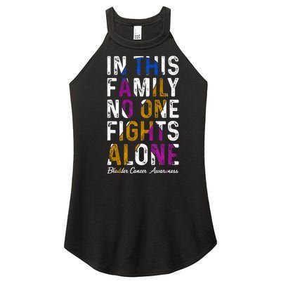 In This Family No One Fight Alone Bladder Cancer Awareness Women's Perfect Tri Rocker Tank