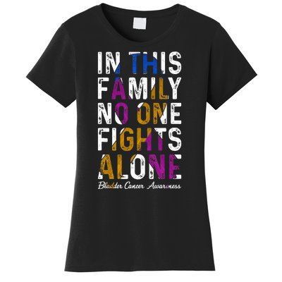 In This Family No One Fight Alone Bladder Cancer Awareness Women's T-Shirt