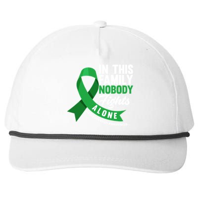 In This Family Nobody Fights Alone Gastroparesis Awareness Gift Snapback Five-Panel Rope Hat