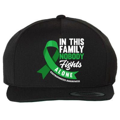 In This Family Nobody Fights Alone Gastroparesis Awareness Gift Wool Snapback Cap