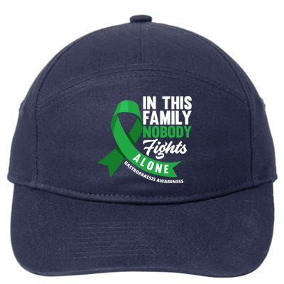 In This Family Nobody Fights Alone Gastroparesis Awareness Gift 7-Panel Snapback Hat