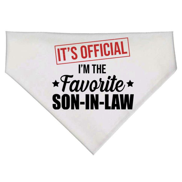 Im The Favorite Son In Law Funny Gift USA-Made Doggie Bandana