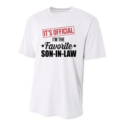 Im The Favorite Son In Law Funny Gift Youth Performance Sprint T-Shirt