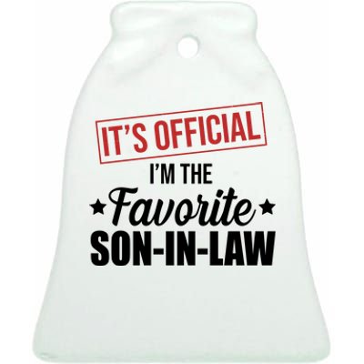 Im The Favorite Son In Law Funny Gift Ceramic Bell Ornament